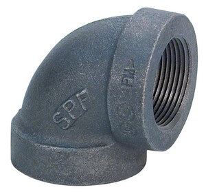 1-1/2X3/4 Blk Ci 125# 90 Ell