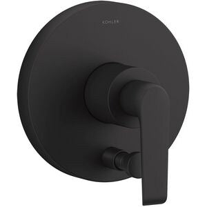 Single Handle Diverter Valve Trim in Matte Black