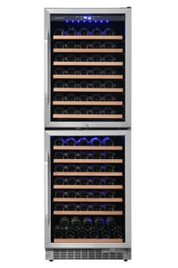 Edgestar 142 Bottle 24 Built In Dual Zone Double Door Wine Cooler