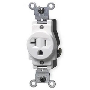 20A Sgl Recept 125V Whit