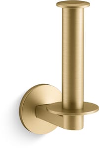 Wall Toilet Tissue Holder in Vibrant Brushed Moderne Brass
