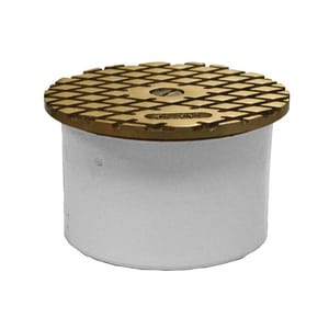 3 in. OD Straight PVC Pipe Fitting Clean-Out with Nickel Bronze Cover