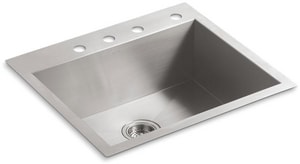 @ 25X22 4H 1B Ss Sink *Vault