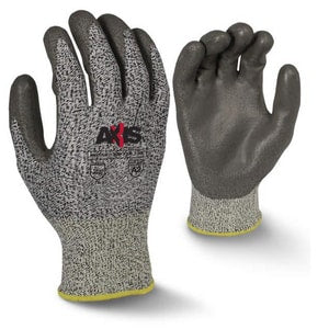 Polyurethane Coated Plastic Reusable Cut Resistant Size XL Gloves in Grey and Salt & Pepper