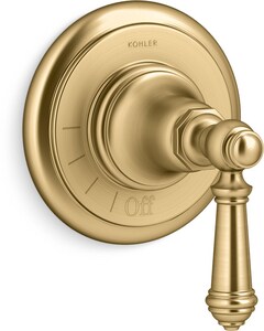 Single Handle Volume Control Valve Trim in Vibrant® Brushed Moderne Brass