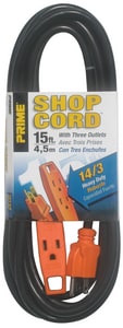 15Ft 14/3 Sjt Blac/Oran Shop Cord