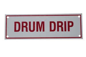 6 x 2 in. Drum Drip Fire Sprinkler Sign