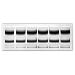 30 x 10 in. Residential Return Grille White Steel
