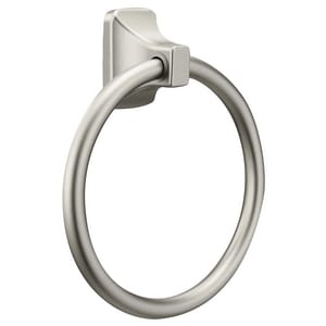 Round Closed Towel Ring in Brushed Nickel