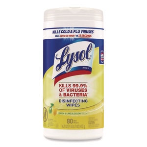 Lysol Disf Wipe Lemon 80Sh