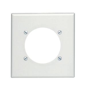 2G Flush Mnt Recept Wall Plt Whit