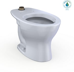 1.0/1.6 gpf Elongated Floor Mount Two Piece Toilet in Cotton White