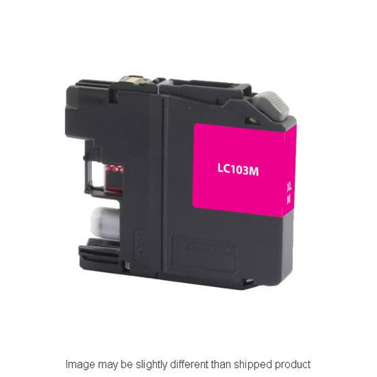Compatible Brother LC103 High Yield Magenta Ink, 600 pages, OEM LC103M (ITC RPLBRLC103M)