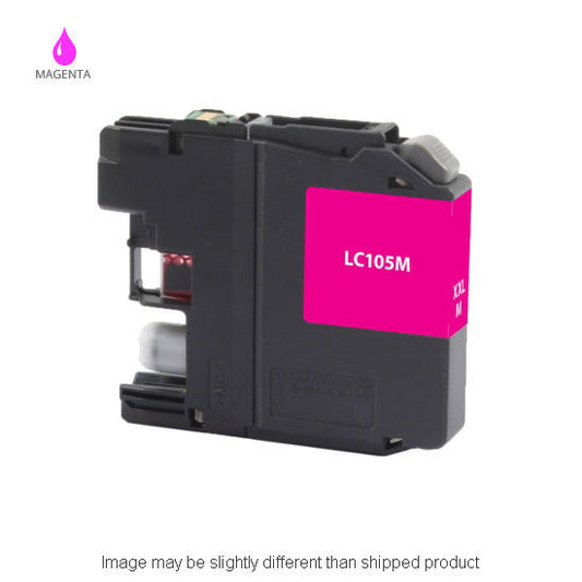 Compatible Brother LC105 Extra High Yield Magenta Ink, 1,200 pages, OEM LC105M (ITC RPLBRLC105M)