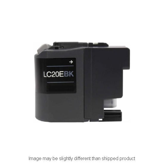 Compatible Brother LC20E Super High Yield Black Ink, 2,400 pages, OEM LC20EBK (ITC RPLBRLC20EBK)
