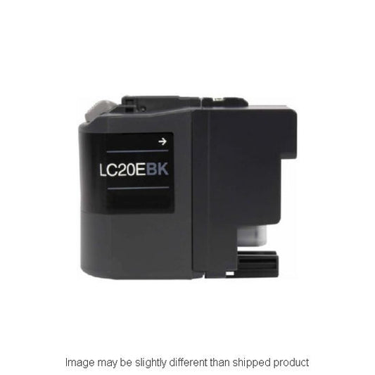 Compatible Brother LC20E Super High Yield Black Ink, 2,400 pages, OEM LC20EBK (ITC RPLBRLC20EBK)
