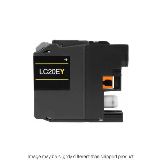 Compatible Brother LC20E Super High Yield Yellow Ink, 1,200 pages, OEM LC20EY (ITC RPLBRLC20EY)
