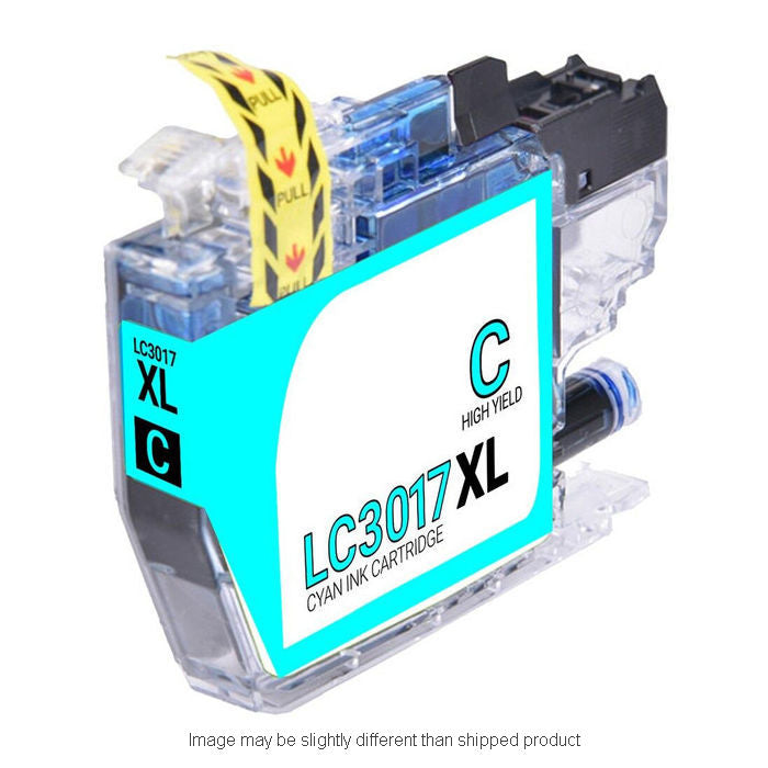 Compatible Brother LC3017 High Yield Cyan Ink, 550 pages, OEM LC3017C (ITC RPLBRLC3017C)