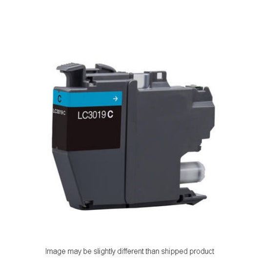Compatible Brother LC3019 Super High Yield Cyan Ink, 1,500 pages, OEM LC3019C (ITC RPLBRLC3019C)