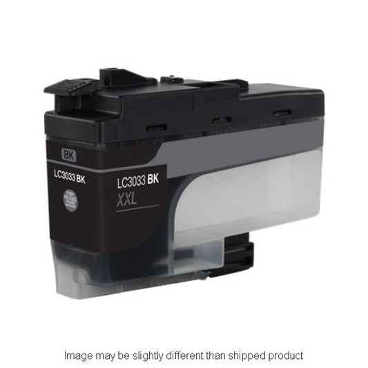 Compatible Brother LC3033 Super High Yield Black Ink, 3,000 pages, OEM LC3033BKS (ITC RPLBRLC3033BK)