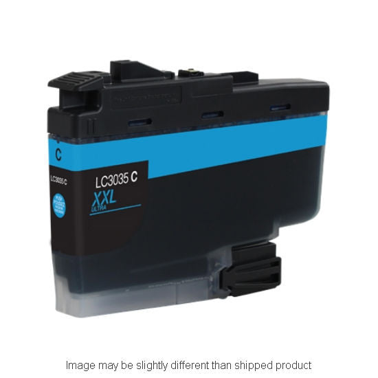 Compatible Brother LC3035 Ultra High Yield Cyan Ink, 5,000 pages, OEM LC3035C (ITC RPLBRLC3035C)