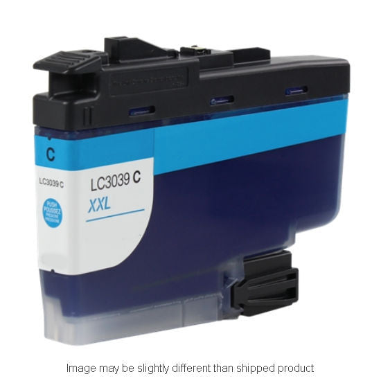 Compatible Brother LC3039 Ultra High Yield Cyan Ink, 5,000 pages, OEM LC3039C (ITC RPLBRLC3039C)