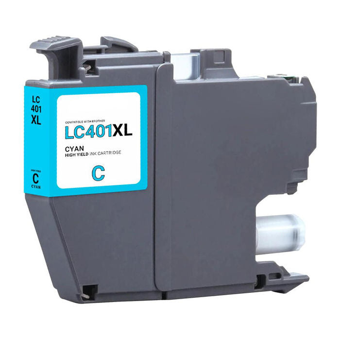 Compatible Brother LC401XL High Yield Cyan Ink, 500 pages, OEM LC401XLC (ITC RPLBRLC401XLC)