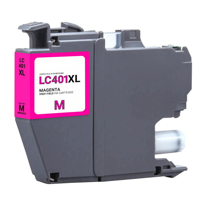 Compatible Brother LC401XL High Yield Magenta Ink, 500 pages, OEM LC401XLM (ITC RPLBRLC401XLM)