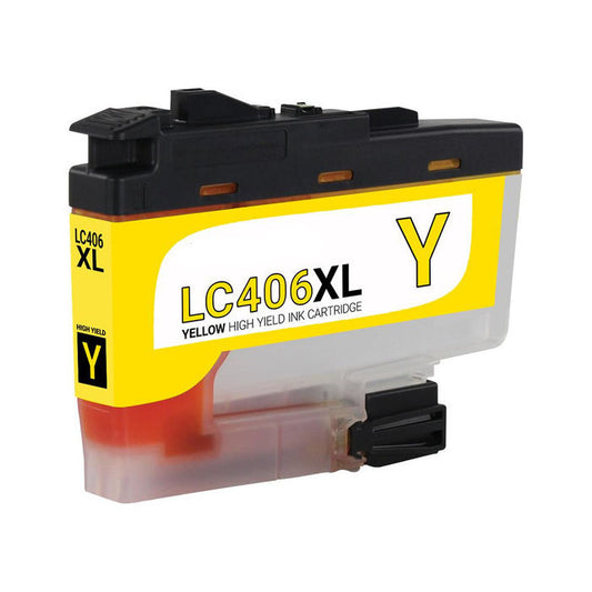 Compatible Brother LC406XL High Yield Yellow Ink, 5,000 pages, OEM LC406XLY (ITC RPLBRLC406XLY)