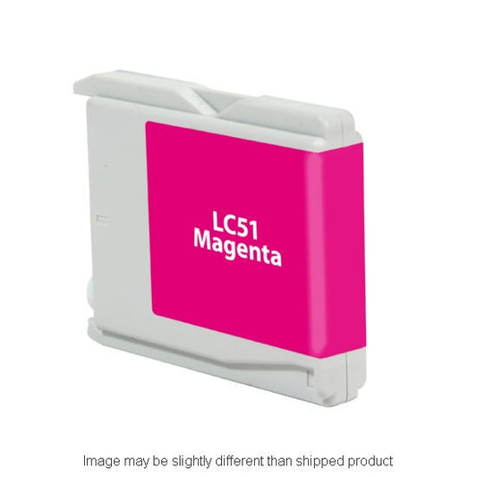 Compatible Brother LC51 Standard Yield Magenta Ink, 400 pages, OEM LC51M (ITC RPLBRLC51M)