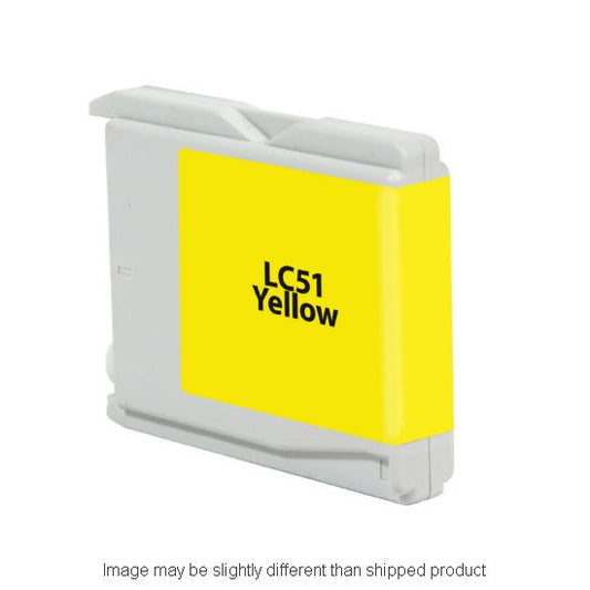 Compatible Brother LC51 Standard Yield Yellow Ink, 400 pages, OEM LC51Y (ITC RPLBRLC51Y)