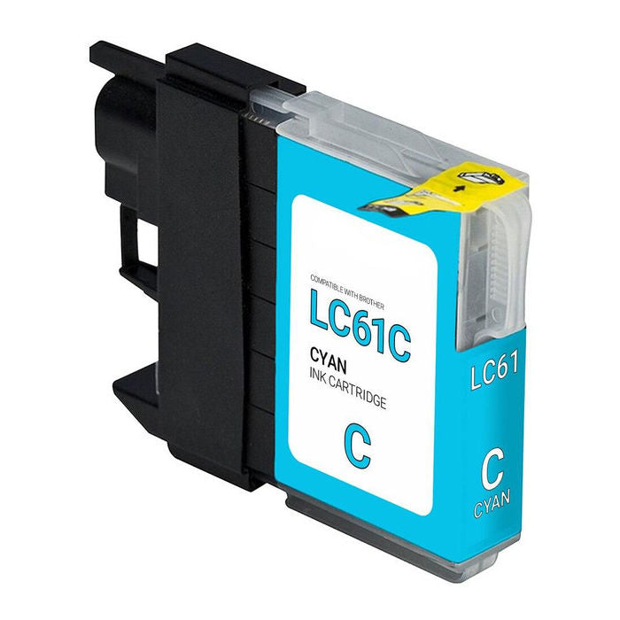 Compatible Brother LC61 Standard Yield Cyan Ink, 325 pages, OEM LC61C (ITC RPLBRLC61C)