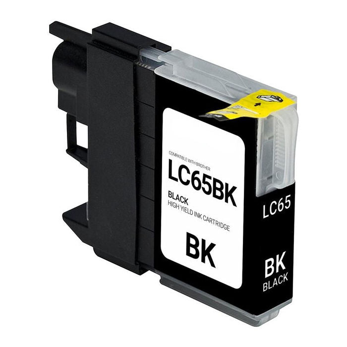 Compatible Brother LC65 High Yield Black Ink, 900 pages, OEM LC65BK (ITC RPLBRLC65BK)