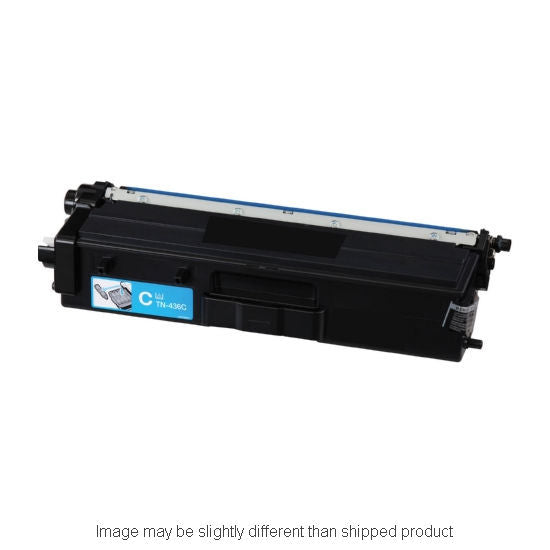 Compatible Brother TN436 Extra High Yield Cyan Toner, 6,500 pages, OEM TN436C (ITC RPLBRTN436C)
