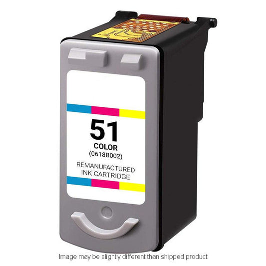 Remanufactured Canon 0618B002 CL51 High Yield TRI-COLOR Ink, 450 pages (ITC RPLCN0618B002R)
