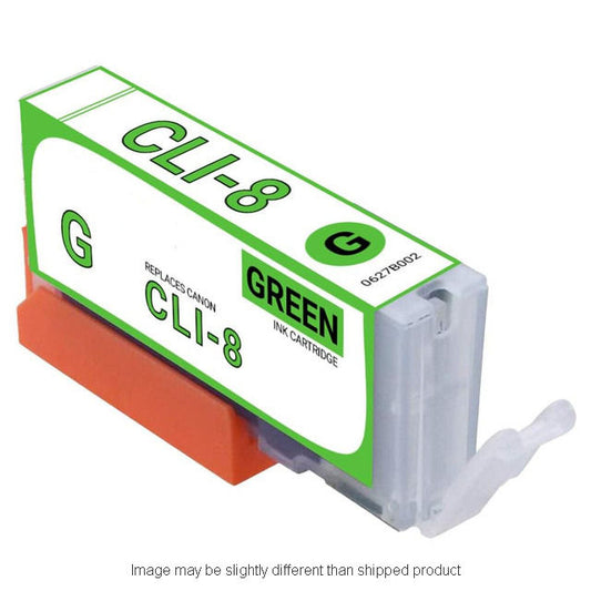 Compatible Canon 0627B002 CLI8 Standard Yield Green Ink, 280 pages (ITC RPLCN0627B002)