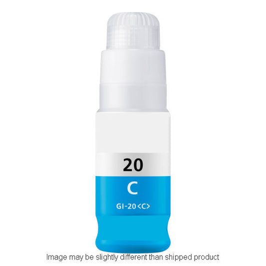 Compatible Canon 3394C001 GI20 High Yield Cyan Ink, 7,700 pages (ITC RPLCN3394C001)