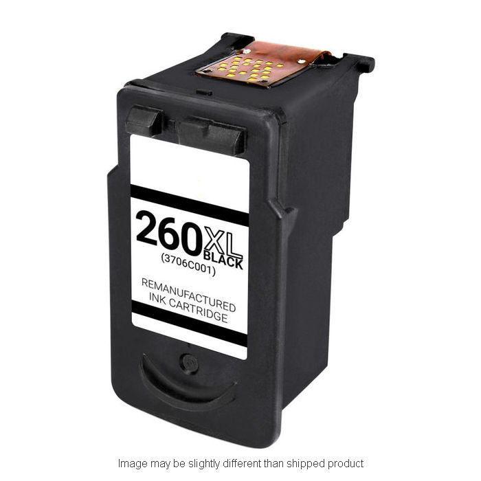 Remanufactured Canon 3706C001 PG260XL High Yield Pigment Black (ITC RPLCN3706C001R)