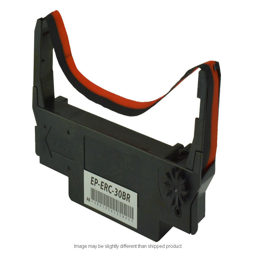 Compatible Epson ERC-30/34/38 6-UNVRSL Black/Red Ribbons, OEM ERC30BR (ITC RPLEPERC30BR6P)