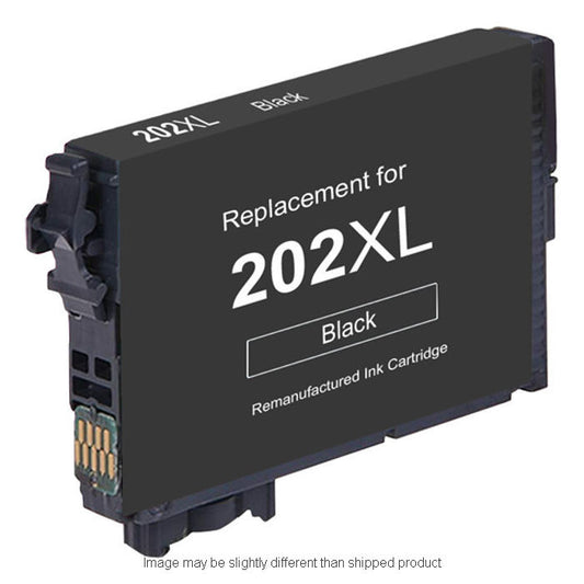 Remanufactured Epson T202XL120 High Yield Black Ink, 550 pages, OEM T202XL120S (ITC RPLEPT202XL120R)