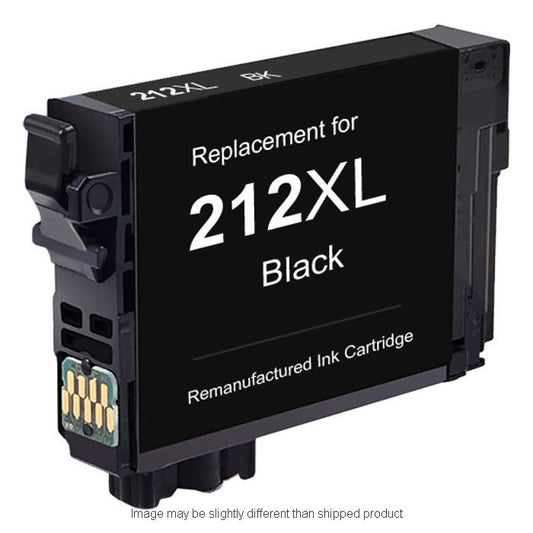 Remanufactured Epson T212XL120 High Yield Black Ink, 500 pages, OEM T212XL120S (ITC RPLEPT212XL120R)