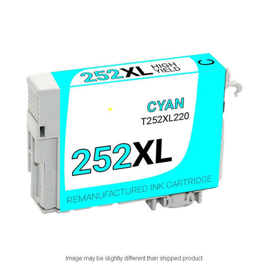 Remanufactured Epson T252XL220 High Yield Cyan Ink, 1,100 pages, OEM T252XL220S (ITC RPLEPT252XL220R)