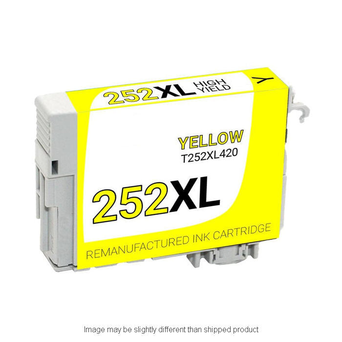 Remanufactured Epson T252XL420 High Yield Yellow Ink, 1,100 pages, OEM T252XL420S (ITC RPLEPT252XL420R)