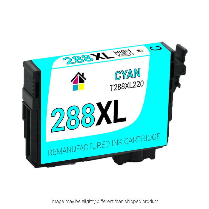 Remanufactured Epson T288XL220 High Yield Cyan Ink, 450 pages, OEM T288XL220S (ITC RPLEPT288XL220R)