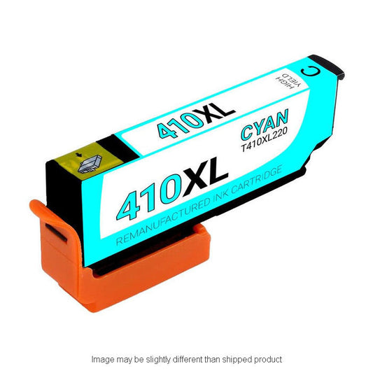 Remanufactured Epson T410XL220 High Yield Cyan Ink, 650 pages, OEM T410XL220S (ITC RPLEPT410XL220R)