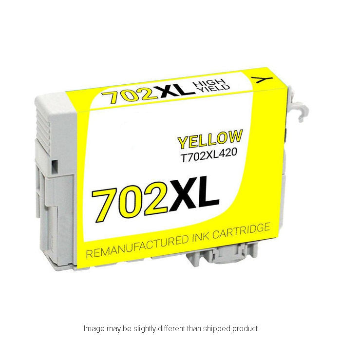 Remanufactured Epson T702XL420 High Yield Yellow Ink, 950 pages, OEM T702XL420S (ITC RPLEPT702XL420R)