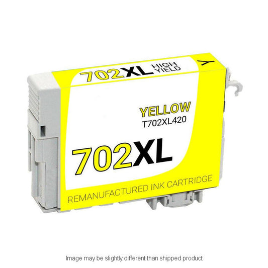 Remanufactured Epson T702XL420 High Yield Yellow Ink, 950 pages, OEM T702XL420S (ITC RPLEPT702XL420R)