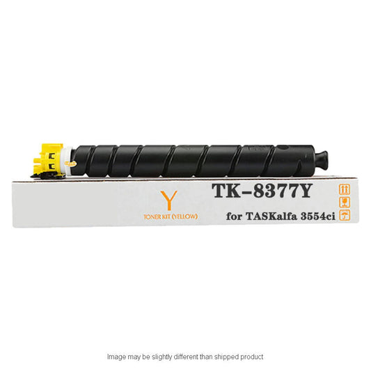 Compatible Kyocera 1T02XDAUS0 TK8377 Standard Yield Yellow Toner, 20,000 pages (ITC RPLKYTK8377Y)