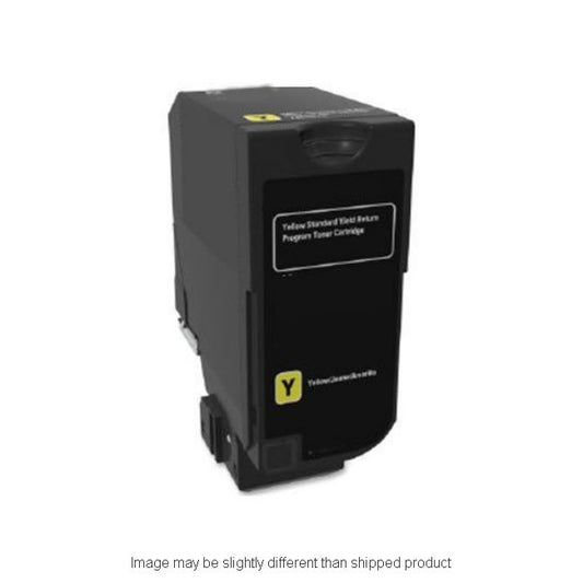 Remanufactured Lexmark 74C0H40 High Yield TAA Yellow Toner, 12,000 pages (ITC RPLLX74C0H40RT)
