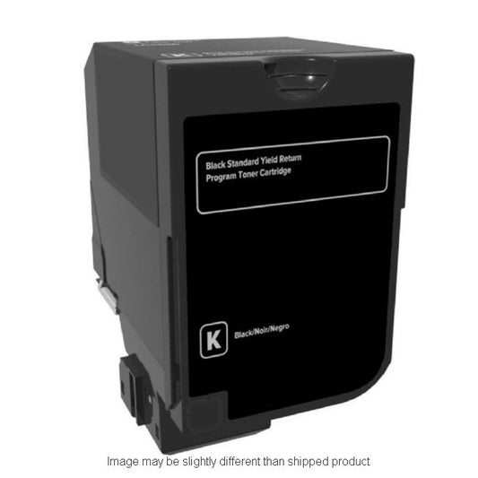 Remanufactured Lexmark 74C1SK0 Standard Yield TAA Black Toner, 7,000 pages (ITC RPLLX74C1SK0RT)